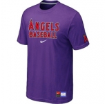 MLB Los Angeles of Anaheim Purple Nike Short Sleeve Practice T-Shirt