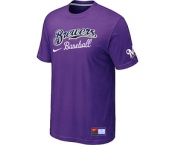 MLB Milwaukee Brewers Purple Nike Short Sleeve Practice T-Shirt