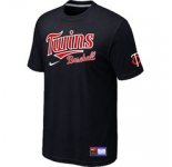 MLB Minnesota Twins Black Nike Short Sleeve Practice T-Shirt