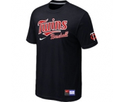 MLB Minnesota Twins Black Nike Short Sleeve Practice T-Shirt