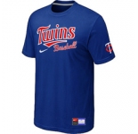 MLB Minnesota Twins Blue Nike Short Sleeve Practice T-Shirt