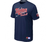 MLB Minnesota Twins D.Blue Nike Short Sleeve Practice T-Shirt