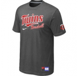 MLB Minnesota Twins D.Grey Nike Short Sleeve Practice T-Shirt