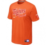 MLB Minnesota Twins Orange Nike Short Sleeve Practice T-Shirt