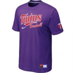 MLB Minnesota Twins Purple Nike Short Sleeve Practice T-Shirt
