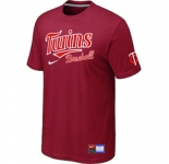MLB Minnesota Twins Red Nike Short Sleeve Practice T-Shirt