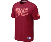 MLB Minnesota Twins Red Nike Short Sleeve Practice T-Shirt