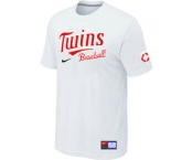 MLB Minnesota Twins White Nike Short Sleeve Practice T-Shirt