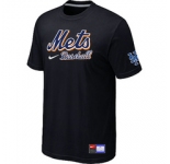 MLB New York Mets Black Nike Short Sleeve Practice T-Shirt