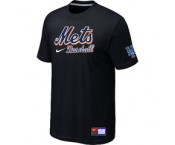 MLB New York Mets Black Nike Short Sleeve Practice T-Shirt