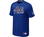MLB New York Mets Blue Nike Short Sleeve Practice T-Shirt