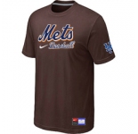 MLB New York Mets Brown Nike Short Sleeve Practice T-Shirt