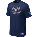 MLB New York Mets D.Blue Nike Short Sleeve Practice T-Shirt