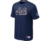 MLB New York Mets D.Blue Nike Short Sleeve Practice T-Shirt