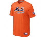MLB New York Mets Orange Nike Short Sleeve Practice T-Shirt