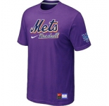 MLB New York Mets Purple Nike Short Sleeve Practice T-Shirt