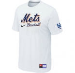 MLB New York Mets White Nike Short Sleeve Practice T-Shirt