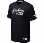 MLB New York Yankees Black Nike Short Sleeve Practice T-Shirt