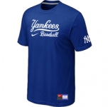 MLB New York Yankees Blue Nike Short Sleeve Practice T-Shirt