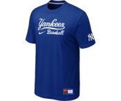 MLB New York Yankees Blue Nike Short Sleeve Practice T-Shirt