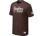 MLB New York Yankees Brown Nike Short Sleeve Practice T-Shirt