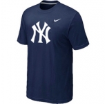 MLB New York Yankees Heathered D.Blue Nike Blended T-Shirt