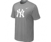 MLB New York Yankees Heathered L.Grey Nike Blended T-Shirt