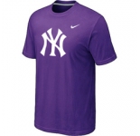 MLB New York Yankees Heathered Purple Nike Blended T-Shirt