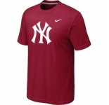 MLB New York Yankees Heathered Red Nike Blended T-Shirt