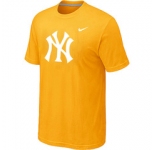 MLB New York Yankees Heathered Yellow Nike Blended T-Shirt