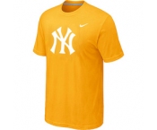 MLB New York Yankees Heathered Yellow Nike Blended T-Shirt