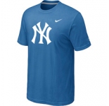 MLB New York Yankees Heathered light Blue Nike Blended T-Shirt