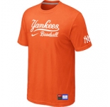 MLB New York Yankees Orange Nike Short Sleeve Practice T-Shirt