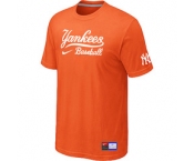 MLB New York Yankees Orange Nike Short Sleeve Practice T-Shirt