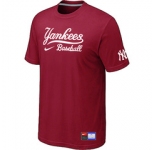 MLB New York Yankees Red Nike Short Sleeve Practice T-Shirt