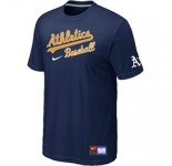 MLB Oakland Athletics D.Blue Nike Short Sleeve Practice T-Shirt