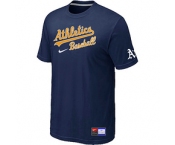 MLB Oakland Athletics D.Blue Nike Short Sleeve Practice T-Shirt
