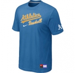 MLB Oakland Athletics light Blue Nike Short Sleeve Practice T-Shirt