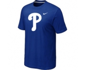 MLB Philadelphia Phillies Heathered Blue Nike Blended T-Shirt