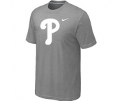 MLB Philadelphia Phillies Heathered L.Grey Nike Blended T-Shirt
