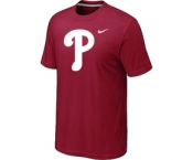 MLB Philadelphia Phillies Heathered Red Nike Blended T-Shirt