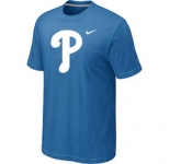 MLB Philadelphia Phillies Heathered light Blue Nike Blended T-Shirt