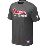 MLB Philadelphia Phillies Nike Short Sleeve Practice T-Shirt D.Grey