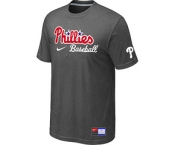 MLB Philadelphia Phillies Nike Short Sleeve Practice T-Shirt D.Grey