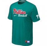 MLB Philadelphia Phillies Nike Short Sleeve Practice T-Shirt Green