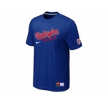 MLB Washington Nationals Blue Nike Short Sleeve Practice T-Shirt