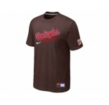 MLB Washington Nationals Brown Nike Short Sleeve Practice T-Shirt
