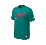 MLB Washington Nationals Green Nike Short Sleeve Practice T-Shirt