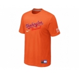 MLB Washington Nationals Orange Nike Short Sleeve Practice T-Shirt