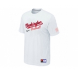 MLB Washington Nationals White Nike Short Sleeve Practice T-Shirt